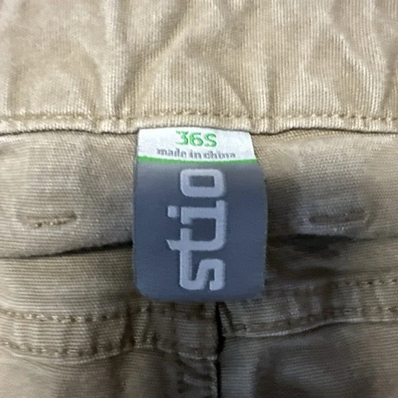 Stio‎ Mens Green Rivet Canvas Classic 5-Pocket Stretch Straight Leg Size 36x29